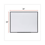 Design Series Deluxe Dry Erase Board, 48 x 36, White Surface, Black Anodized Aluminum Frame