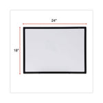 Design Series Deluxe Dry Erase Board, 24 x 18, White Surface, Black Anodized Aluminum Frame