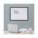 Design Series Deluxe Dry Erase Board, 24 x 18, White Surface, Black Anodized Aluminum Frame