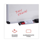 Modern Melamine Dry Erase Board with Aluminum Frame, 36 x 24, White Surface