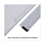 Modern Melamine Dry Erase Board with Aluminum Frame, 36 x 24, White Surface