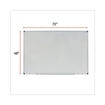 Modern Melamine Dry Erase Board with Aluminum Frame, 72 x 48, White Surface