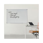 Modern Melamine Dry Erase Board with Aluminum Frame, 72 x 48, White Surface