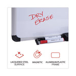 Magnetic Steel Dry Erase Marker Board, 24 x 18, White Surface, Aluminum/Plastic Frame