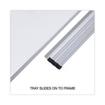 Magnetic Steel Dry Erase Marker Board, 24 x 18, White Surface, Aluminum/Plastic Frame