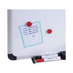 Magnetic Steel Dry Erase Marker Board, 24 x 18, White Surface, Aluminum/Plastic Frame