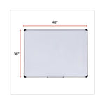 Magnetic Steel Dry Erase Marker Board, 48 x 36, White Surface, Aluminum/Plastic Frame