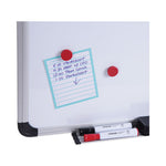 Magnetic Steel Dry Erase Marker Board, 48 x 36, White Surface, Aluminum/Plastic Frame