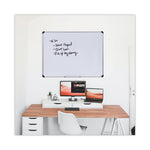 Magnetic Steel Dry Erase Marker Board, 48 x 36, White Surface, Aluminum/Plastic Frame