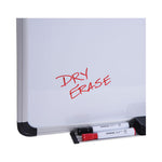 Magnetic Steel Dry Erase Marker Board, 48 x 36, White Surface, Aluminum/Plastic Frame