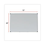 Magnetic Steel Dry Erase Marker Board, 72 x 48, White Surface, Aluminum/Plastic Frame