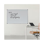 Magnetic Steel Dry Erase Marker Board, 72 x 48, White Surface, Aluminum/Plastic Frame