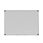 Deluxe Porcelain Magnetic Dry Erase Board, 48 x 36, White Surface, Silver/Black Aluminum Frame