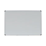 Deluxe Porcelain Magnetic Dry Erase Board, 72 x 48, White Surface, Silver/Black Aluminum Frame