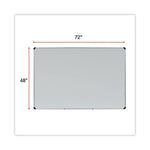 Deluxe Porcelain Magnetic Dry Erase Board, 72 x 48, White Surface, Silver/Black Aluminum Frame