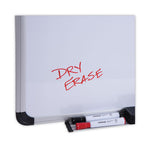 Deluxe Porcelain Magnetic Dry Erase Board, 72 x 48, White Surface, Silver/Black Aluminum Frame