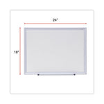 Deluxe Melamine Dry Erase Board, 24 x 18, Melamine White Surface, Silver Aluminum Frame