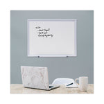 Deluxe Melamine Dry Erase Board, 24 x 18, Melamine White Surface, Silver Aluminum Frame