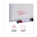 Deluxe Melamine Dry Erase Board, 36 x 24, Melamine White Surface, Silver Aluminum Frame