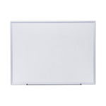 Deluxe Melamine Dry Erase Board, 48 x 36, Melamine White Surface, Silver Aluminum Frame