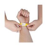 Crowd Management Wristbands, Sequentially Numbered, 9.75" x 0.75", Neon Yellow,500/Pack