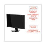 Blackout Privacy Filter for 21.5" Widescreen Flat Panel Monitor, 16:9 Aspect Ratio