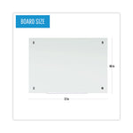 Magnetic Glass Dry Erase Board, 72 x 48, Opaque White Surface