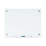 Magnetic Glass Dry Erase Board, 72 x 48, Opaque White Surface