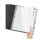 Clear Easy View Plastic Dividers with Multicolored Tabs and Sheet Protector, 8-Tab, 11 x 8.5, Clear, 1 Set