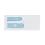 Double Window Security-Tinted Check Envelope, #8 5/8, Commercial Flap, Gummed Closure, 3.63 x 8.63, White, 1,000/Box