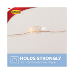 Clear Hooks and Strips, Decorating Clips, Plastic, 0.1 lb Capacity, 20 Clips and 24 Strips/Pack