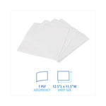 Office Packs Lunch Napkins, 1-Ply, 12 x 12, White, 2,400/Carton