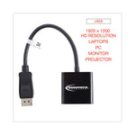 DisplayPort to VGA Adapter, 0.65 ft, Black