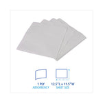 Office Packs Lunch Napkins, 1-Ply, 12 x 12, White, 400/Pack