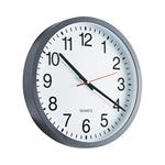 Classic Round Wall Clock, 12.63" Overall Diameter, Black Case, 1 AA (sold separately)