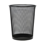 Mesh Wastebasket, 18 qt, Steel Mesh, Black