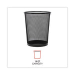 Mesh Wastebasket, 18 qt, Steel Mesh, Black