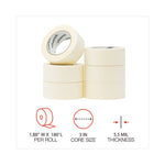 General-Purpose Masking Tape, 3" Core, 48 mm x 54.8 m, Beige, 24/Carton