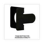 Economy Bookends, Nonskid, 4.75 x 5.25 x 5, Heavy Gauge Steel, Black, 1 Pair