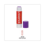 Glue Stick Value Pack, 0.28 oz, Applies Purple, Dries Clear, 30/Pack