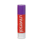 Glue Stick, 0.74 oz, Applies Purple, Dries Clear, 12/Pack