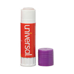 Glue Stick, 0.74 oz, Applies Purple, Dries Clear, 12/Pack