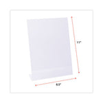 Clear L-Style Freestanding Frame, 8.5 x 11 Insert, 3/Pack