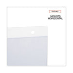 Wall Mount Sign Holder, 11 x 8.5, Horizontal, Clear, 2/Pack