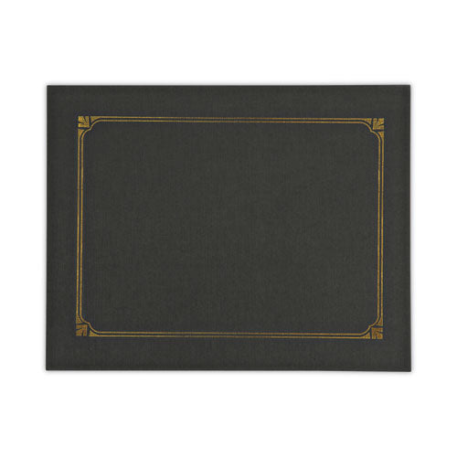 Certificate/Document Cover, 8.5 x 11; 8 x 10; A4, Black, 6/Pack