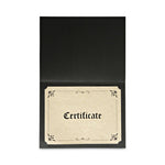 Certificate/Document Cover, 8.5 x 11; 8 x 10; A4, Black, 6/Pack