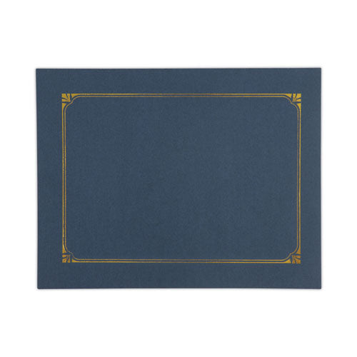 Certificate/Document Cover, 8.5 x 11; 8 x 10; A4, Navy, 6/Pack