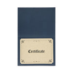 Certificate/Document Cover, 8.5 x 11; 8 x 10; A4, Navy, 6/Pack