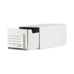 Heavy-Duty Storage Drawers, Letter Files, 14" x 25.5" x 11.5", White, 6/Carton