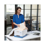 STOR/FILE Medium-Duty Storage Boxes, Legal Files, 15.88" x 25.38" x 10.25", White/Blue, 12/Carton